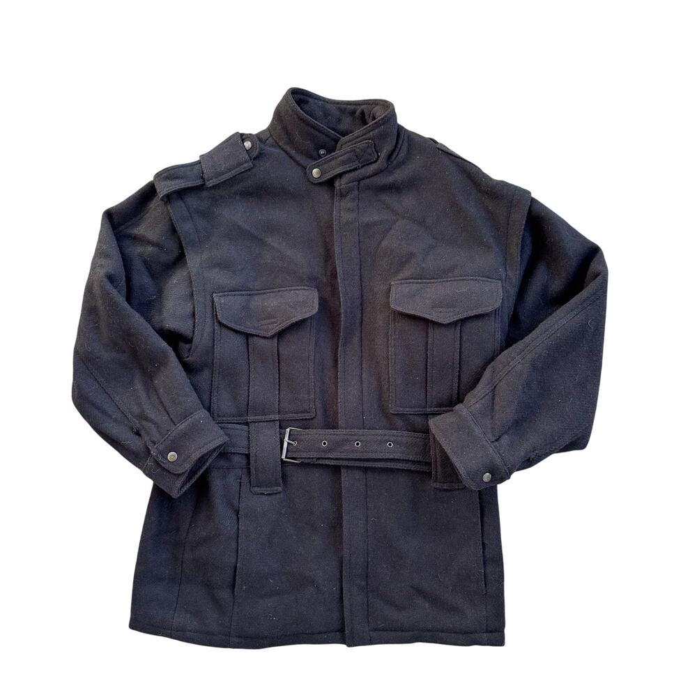 Mirage 100% Wool Military Style Dark Grey Coat Size 42/Mens large